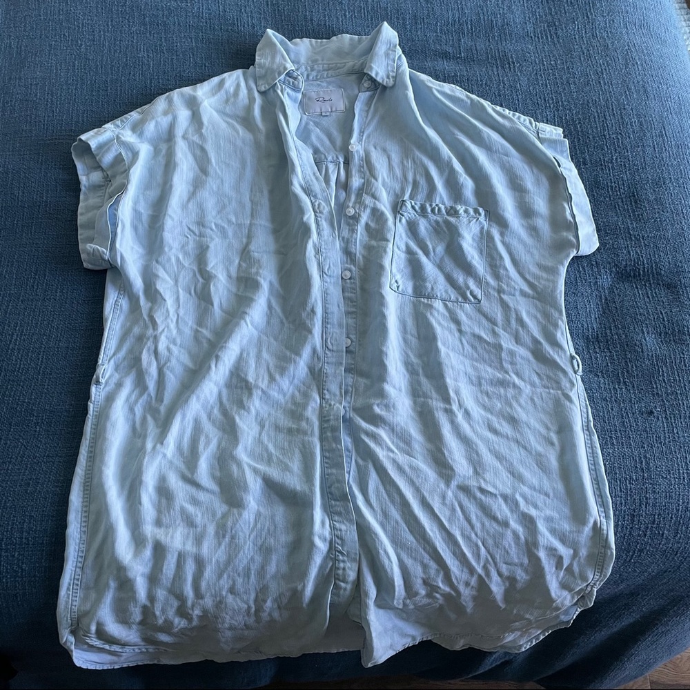 Chambray Flowy Top From Rails - image 1